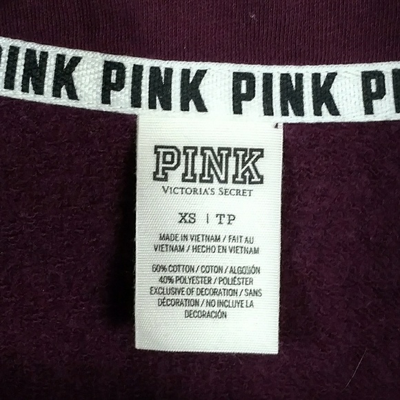 VS Pink Varsity half zip sweatshirt - Picture 6 of 6